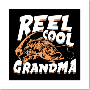 Reel Cool Grandma Fishing Grandmom Gift Posters and Art